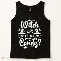Witch Way To The Candy Cute Halloween Tank Top thumb 2