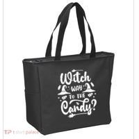 Witch Way To The Candy Cute Halloween Tote Bag thumb 2
