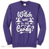 Witch Way To The Candy Cute Halloween Sweatshirt thumb 0