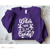 Witch Way To The Candy Cute Halloween Sweatshirt thumb 2