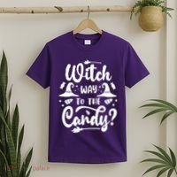Witch Way To The Candy Cute Halloween T-Shirt thumb 2
