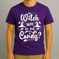 Witch Way To The Candy Cute Halloween T-Shirt thumb 3