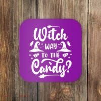 Witch Way To The Candy Cute Halloween Coaster thumb 0