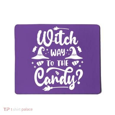Witch Way To The Candy Cute Halloween Mousepad