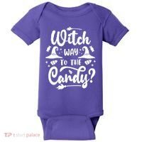 Witch Way To The Candy Cute Halloween Baby Bodysuit thumb 0