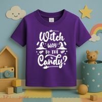 Witch Way To The Candy Cute Halloween Toddler T-Shirt thumb 3