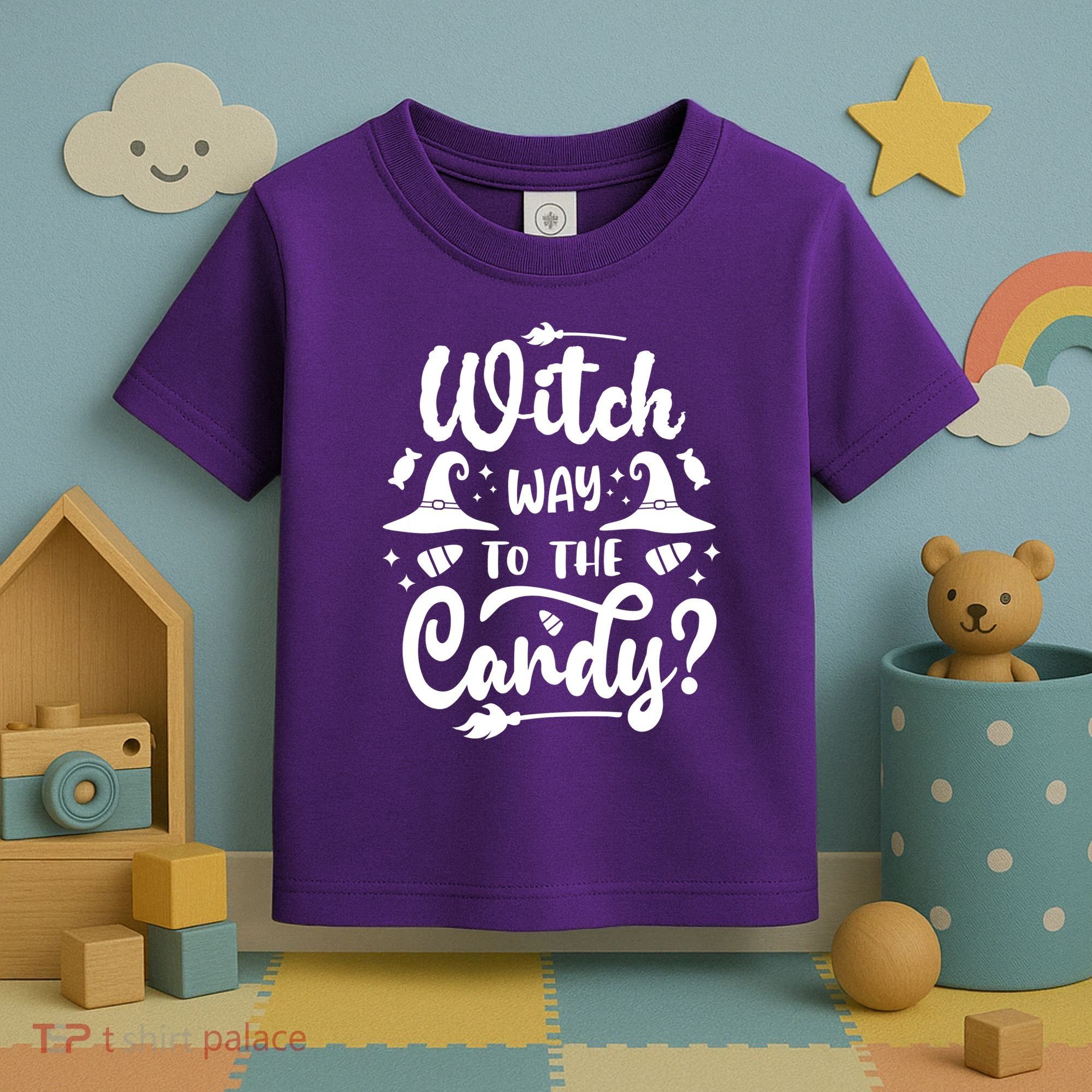 Witch Way To The Candy Cute Halloween Toddler T-Shirt