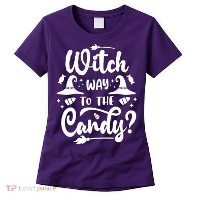 Witch Way To The Candy Cute Halloween Women's T-Shirt