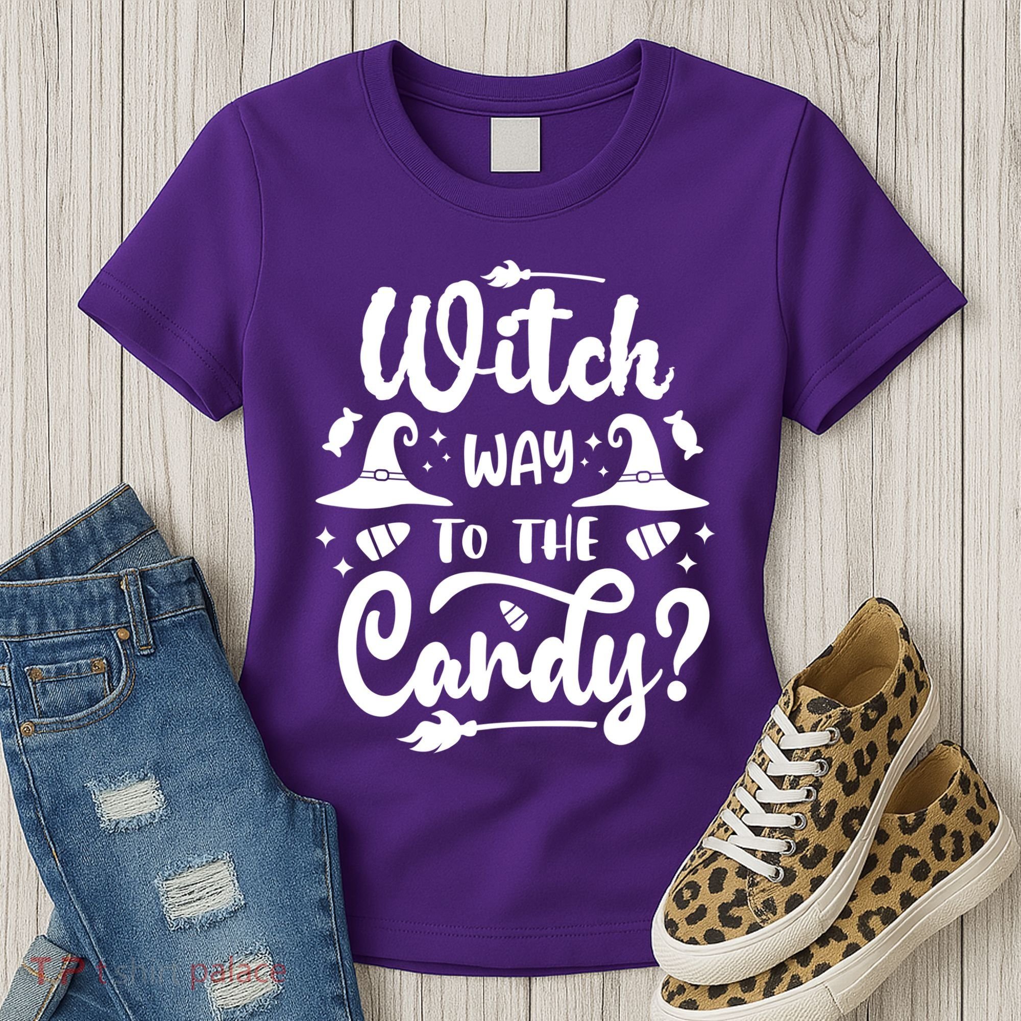 Witch Way To The Candy Cute Halloween Women's T-Shirt