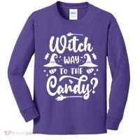 Witch Way To The Candy Cute Halloween Kids Long Sleeve Shirt thumb 0