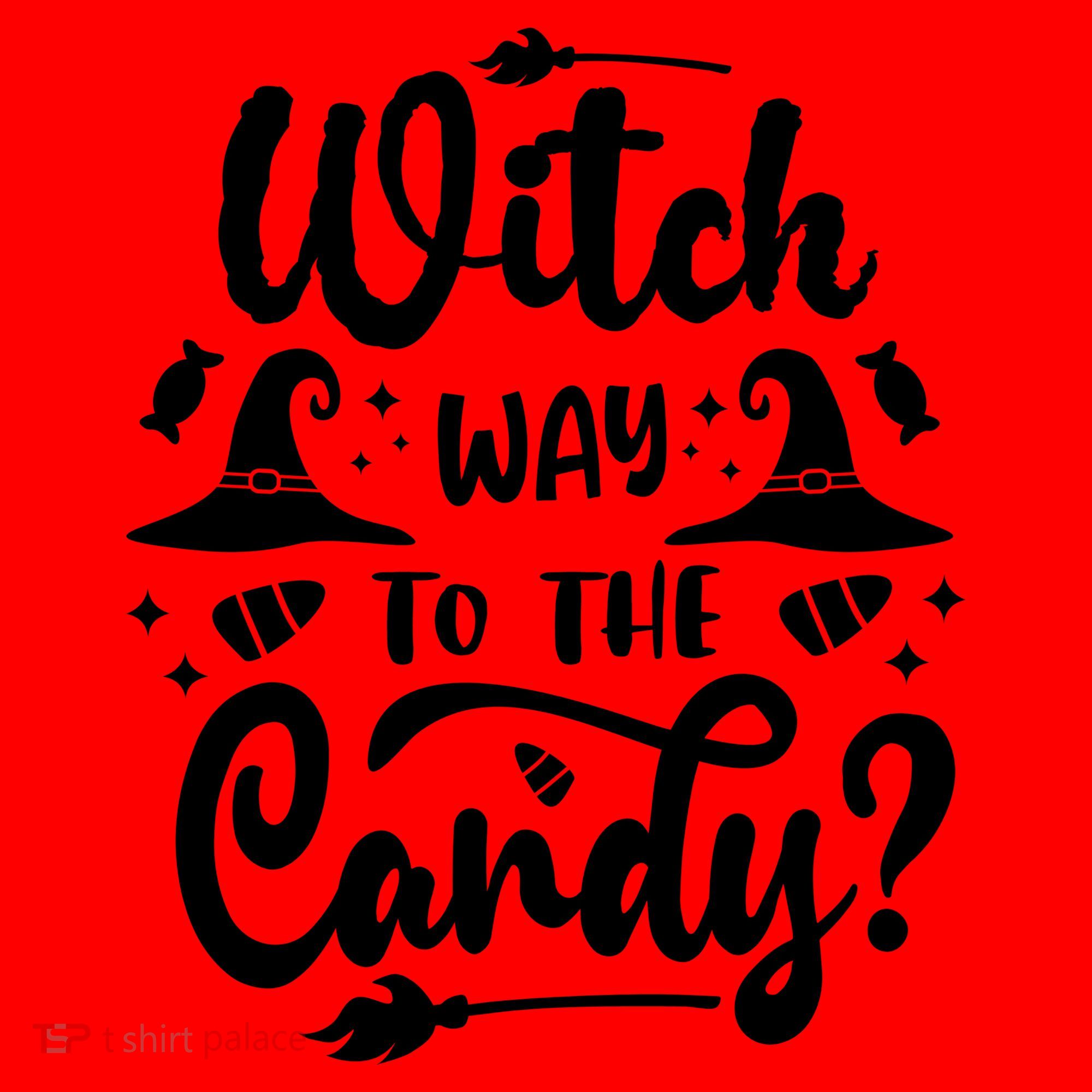 Witch Way To The Candy Cute Halloween Santa Hat
