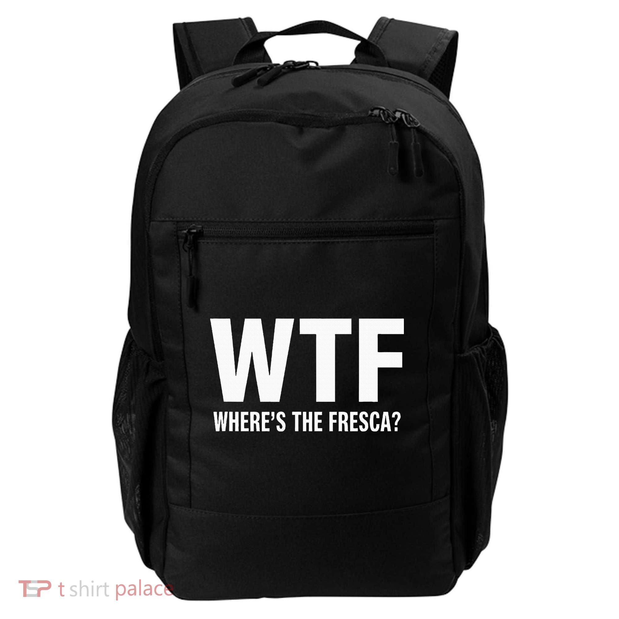 Wtf WhereS The Fresca Funny Beer Drinking Backpack