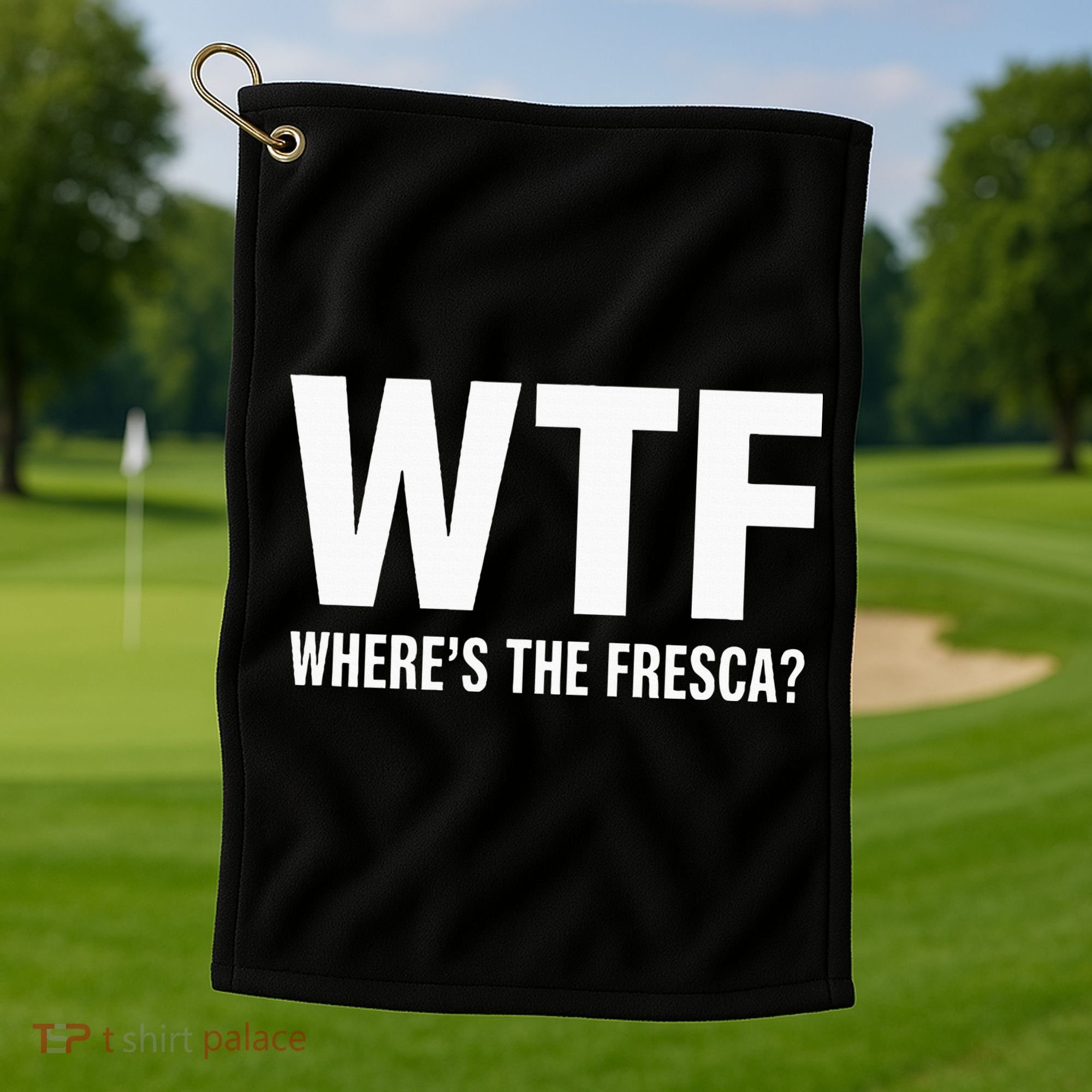 Wtf WhereS The Fresca Funny Beer Drinking Golf Towel