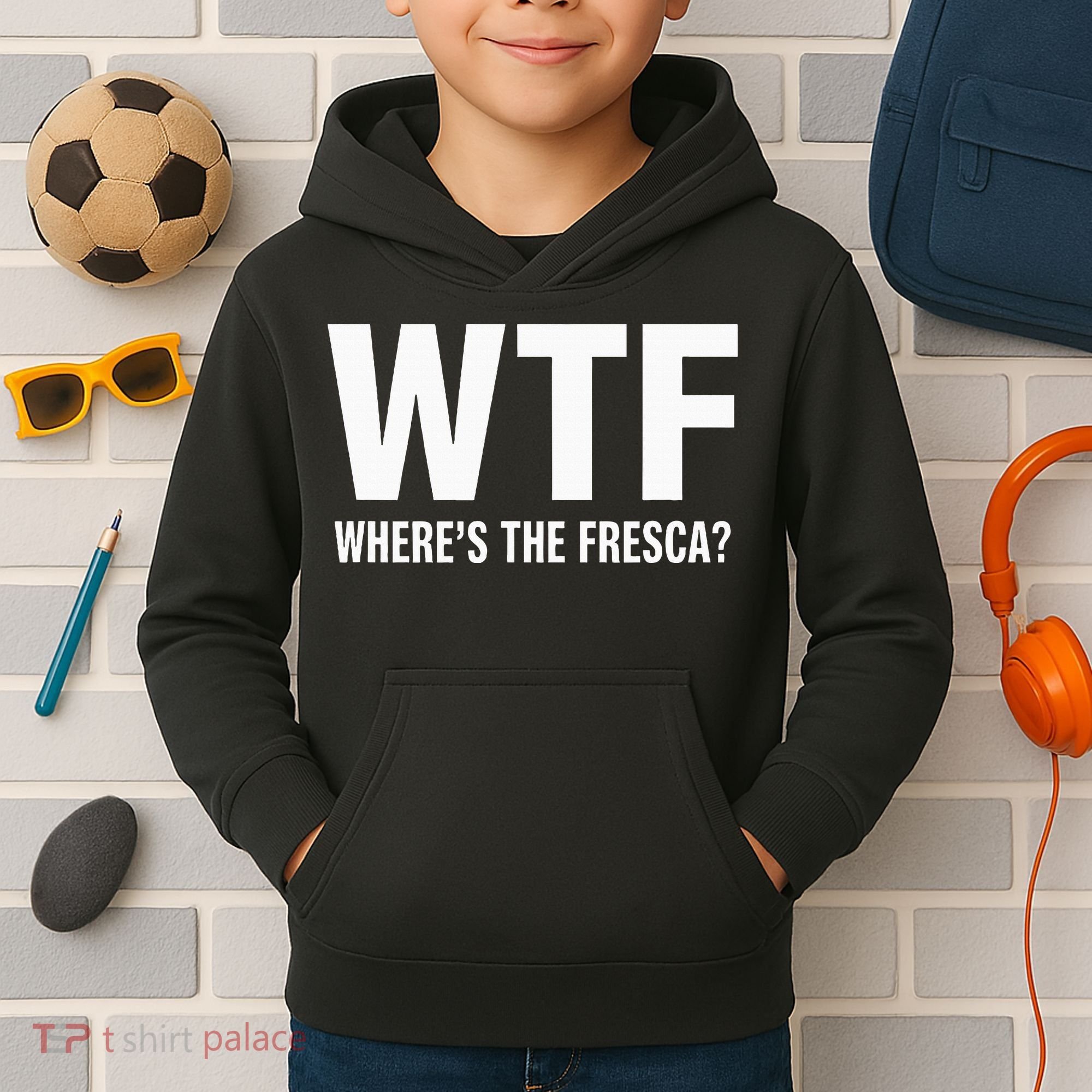 Wtf WhereS The Fresca Funny Beer Drinking Kids Hoodie