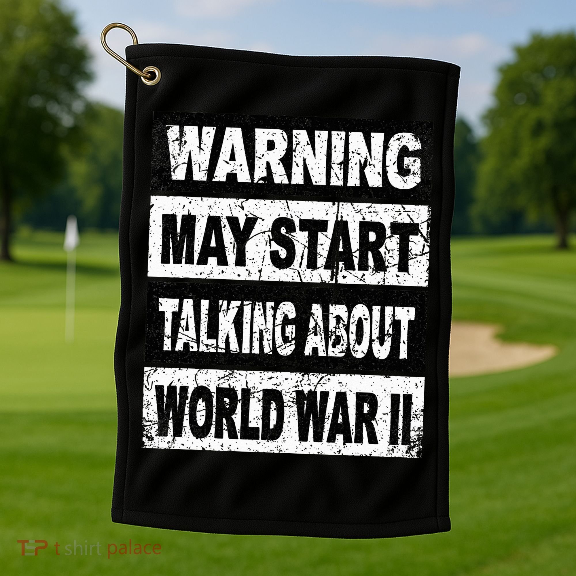 World War Two WW2 Retro History Teacher Golf Towel