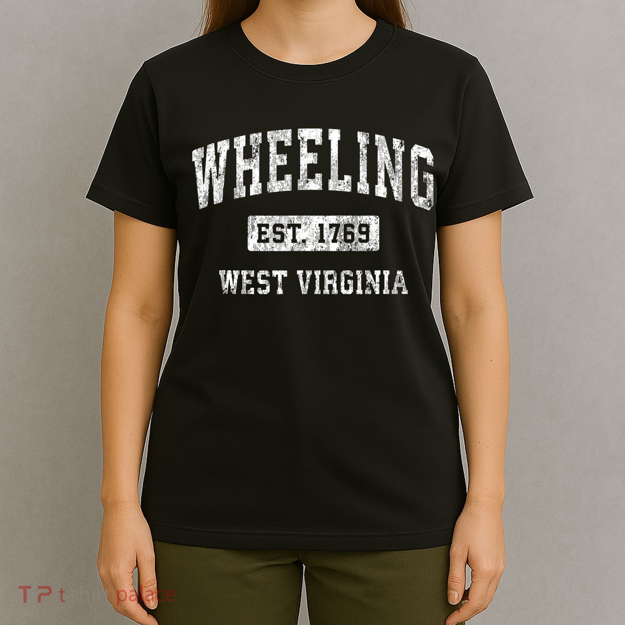 Wheeling West Virginia Wv Vintage Established Sports T-Shirt