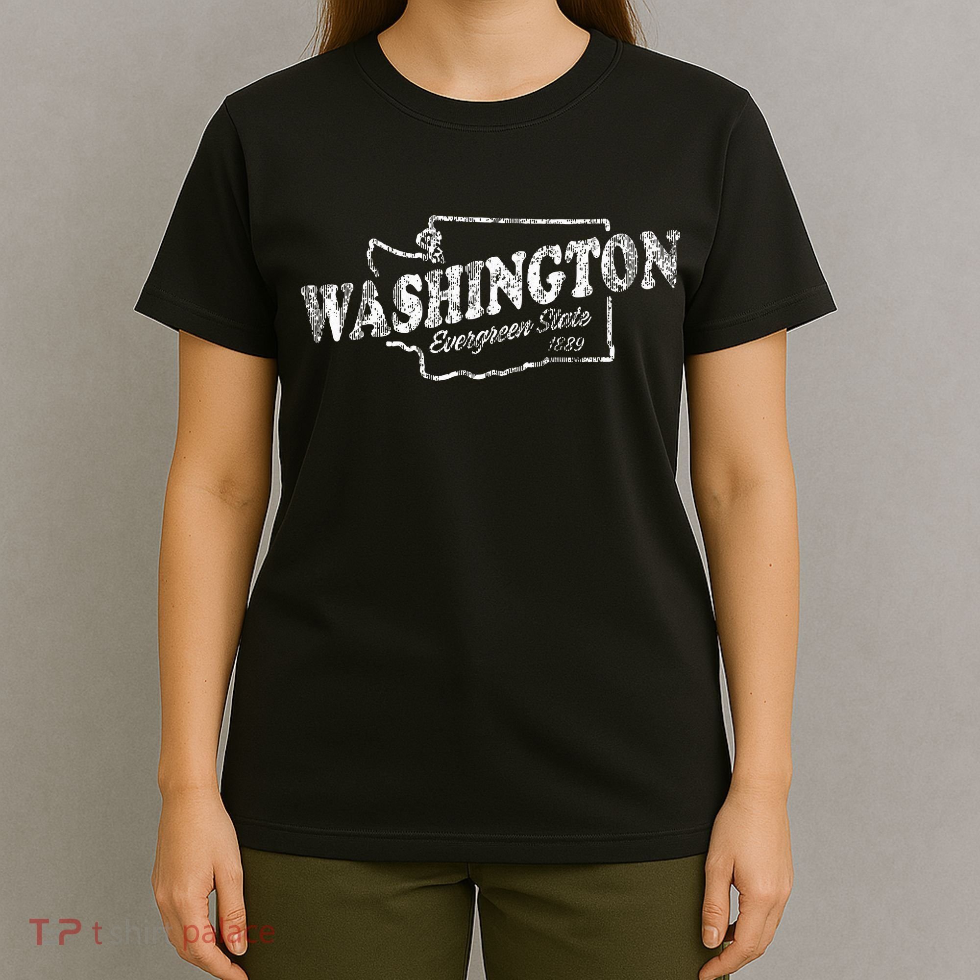 Washington Wa Vintage Graphic Evergreen State T-Shirt