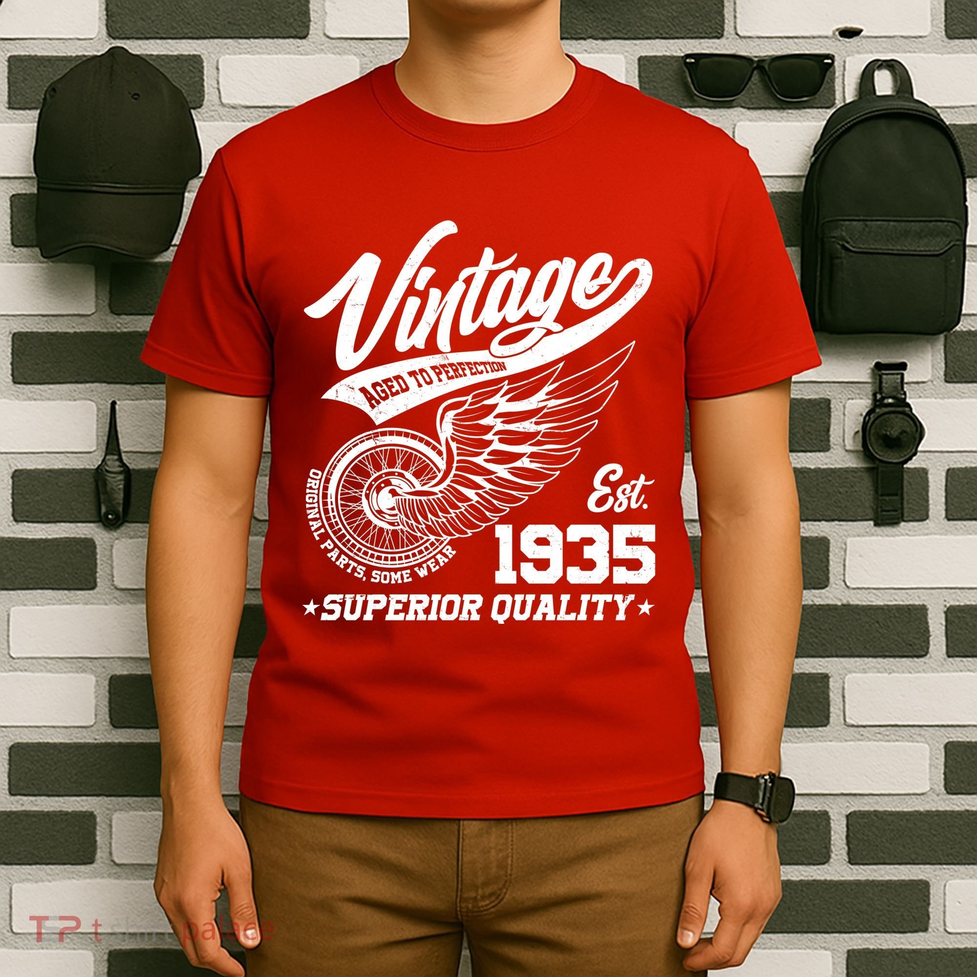 Winged Wheel Vintage 1935 Aged To Perfection Superior Quality 90th Birthday T-Shirt