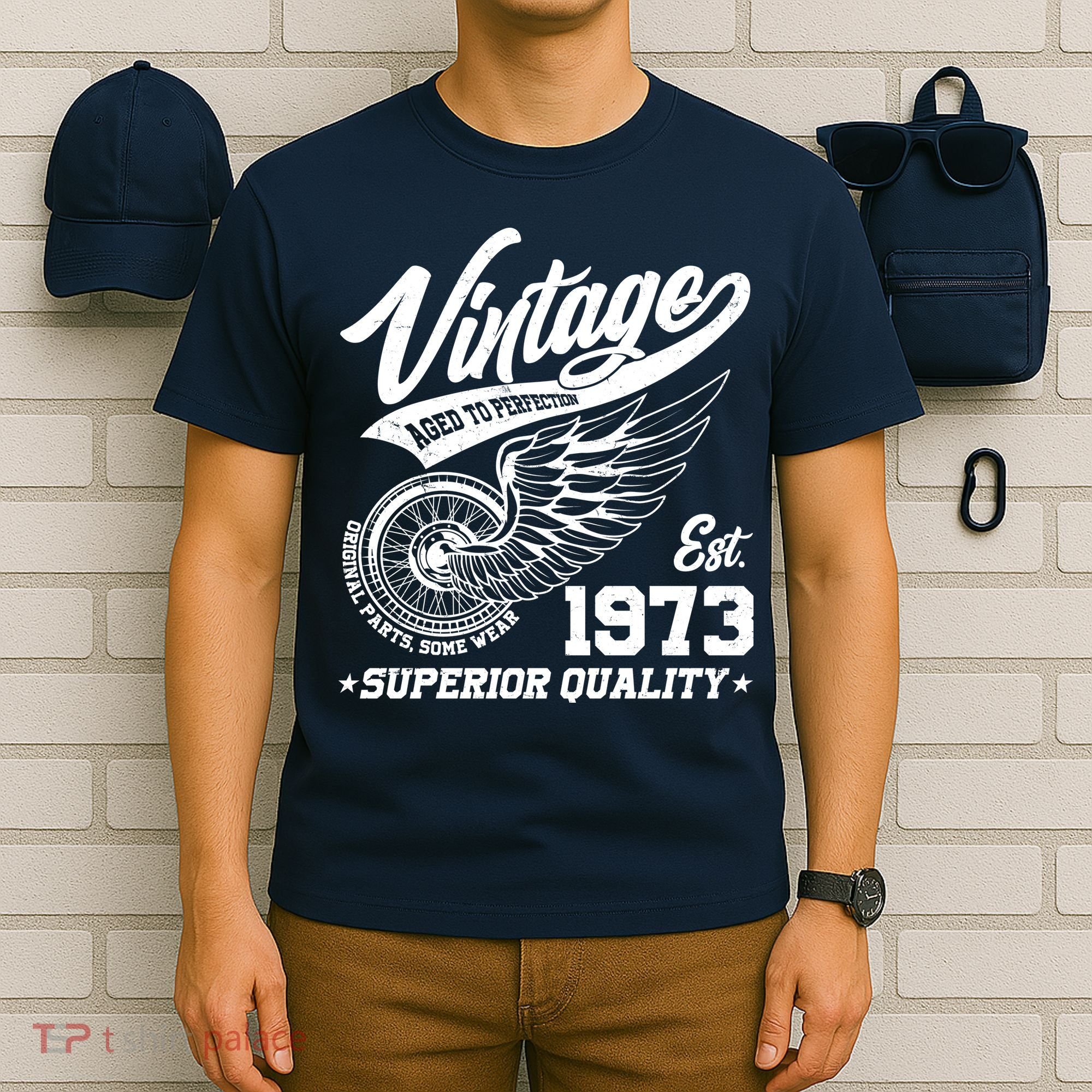 Winged Wheel Vintage 1973 Aged To Perfection Superior Quality 50th Birthday T-Shirt