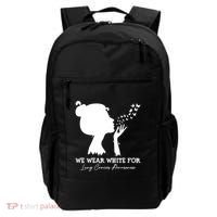 We Wear White For Lung Cancer Awareness American Gift Backpack thumb 0