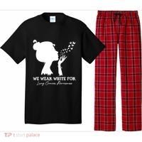 We Wear White For Lung Cancer Awareness American Gift Pajama Set thumb 0
