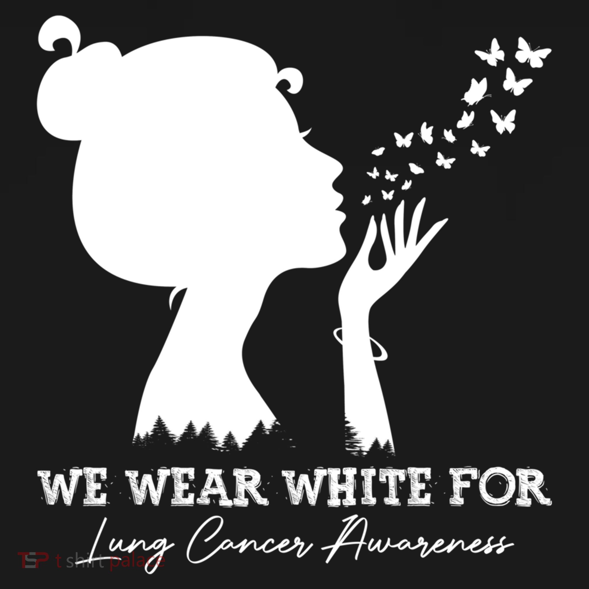 We Wear White For Lung Cancer Awareness American Gift Pajama Set