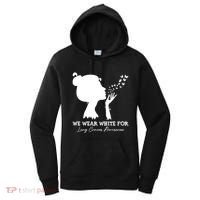 We Wear White For Lung Cancer Awareness American Gift Women's Hoodie thumb 0