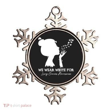 We Wear White For Lung Cancer Awareness American Gift Ornament