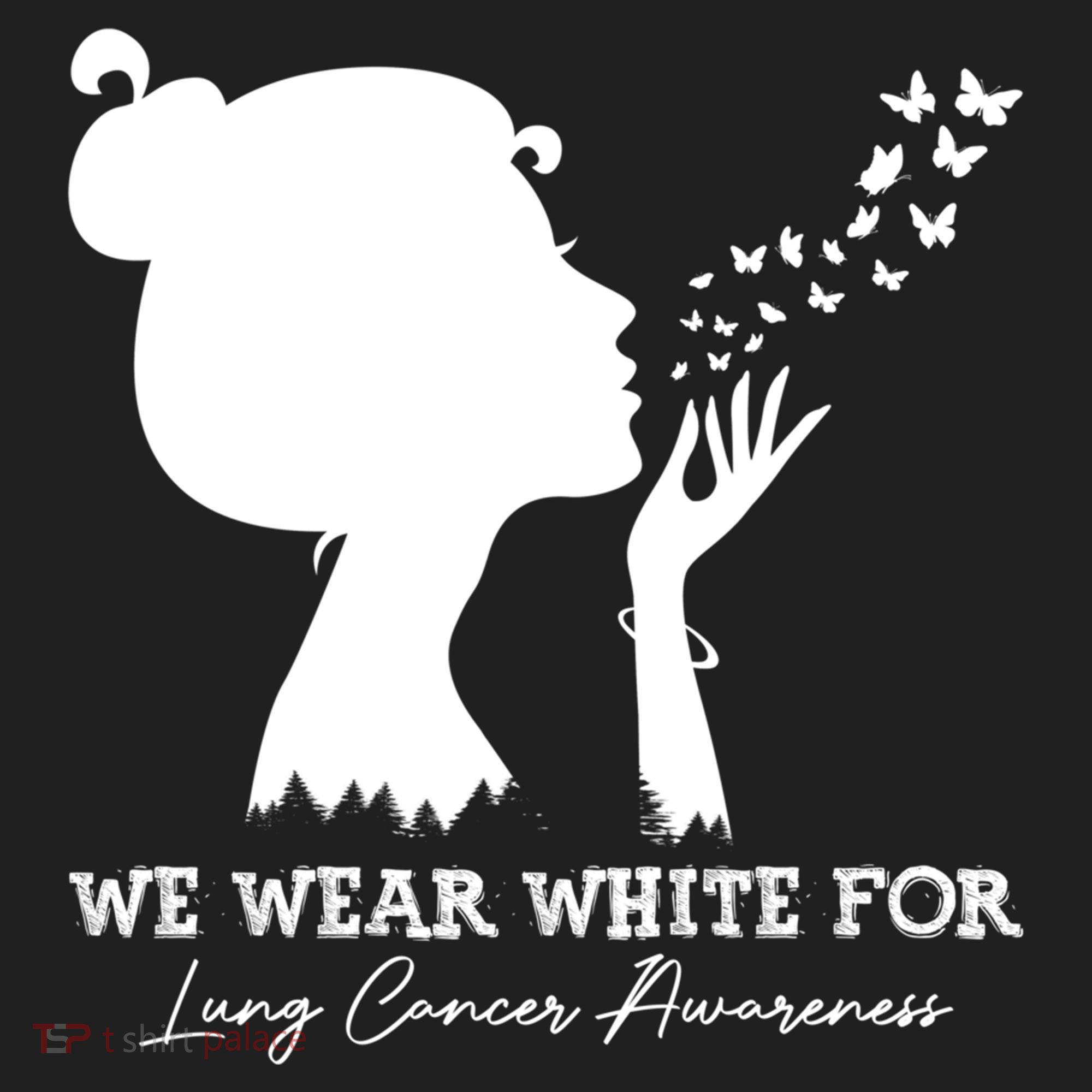 We Wear White For Lung Cancer Awareness American Gift Hat