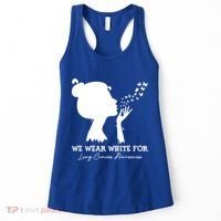We Wear White For Lung Cancer Awareness American Gift Women's Tank Top thumb 0