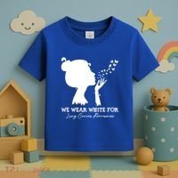 We Wear White For Lung Cancer Awareness American Gift Toddler T-Shirt thumb 3