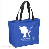 We Wear White For Lung Cancer Awareness American Gift Tote Bag thumb 2