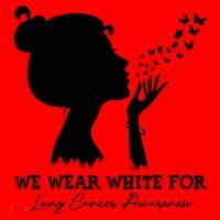 We Wear White For Lung Cancer Awareness American Gift Santa Hat thumb 1
