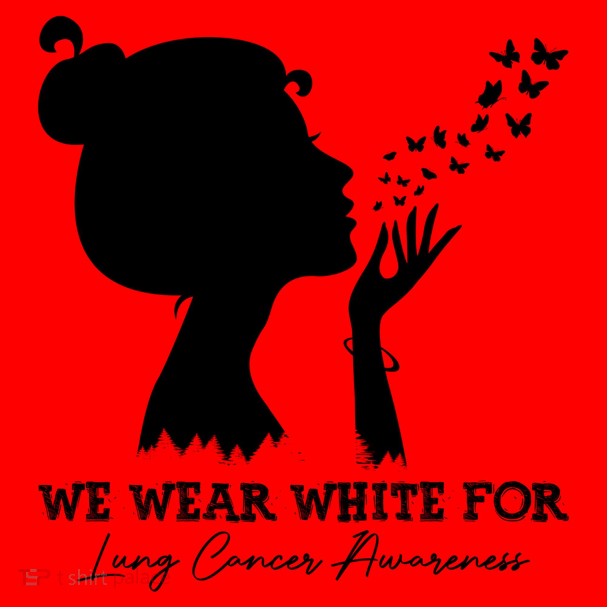 We Wear White For Lung Cancer Awareness American Gift Santa Hat