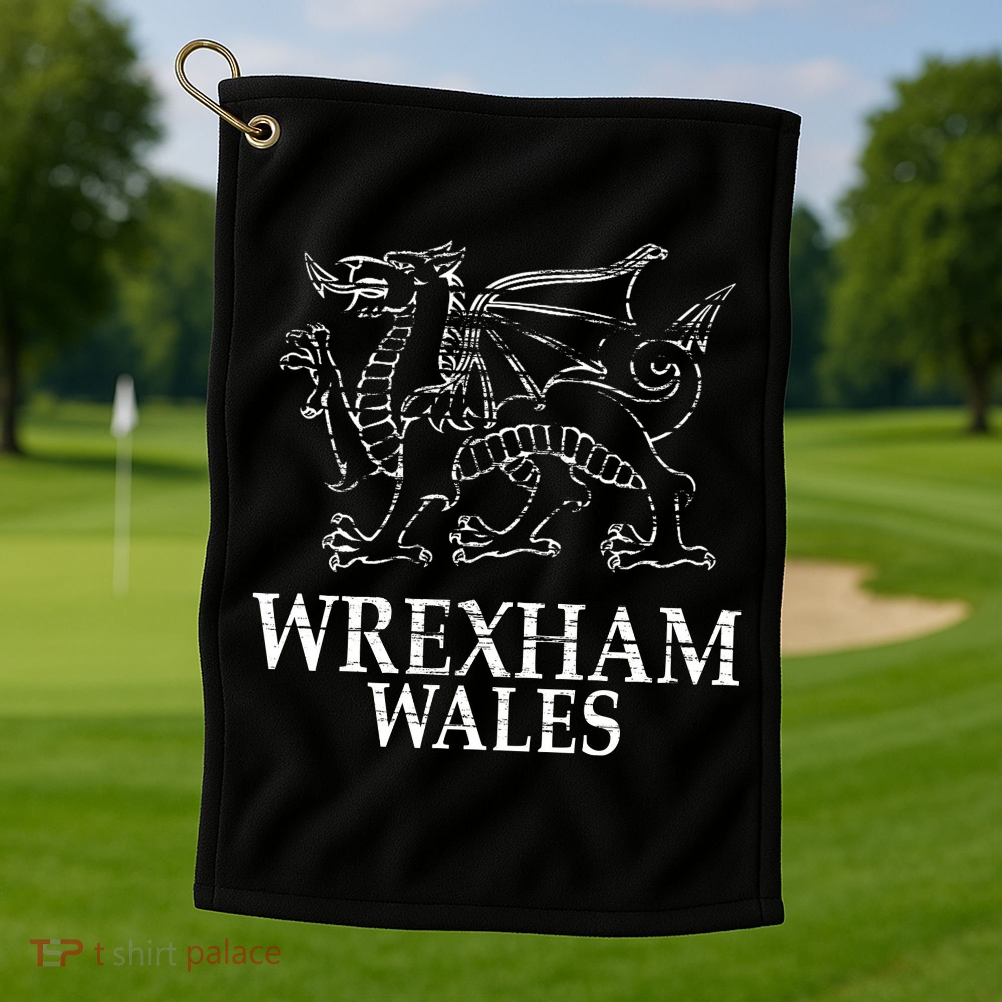 Wrexham Wales Golf Towel