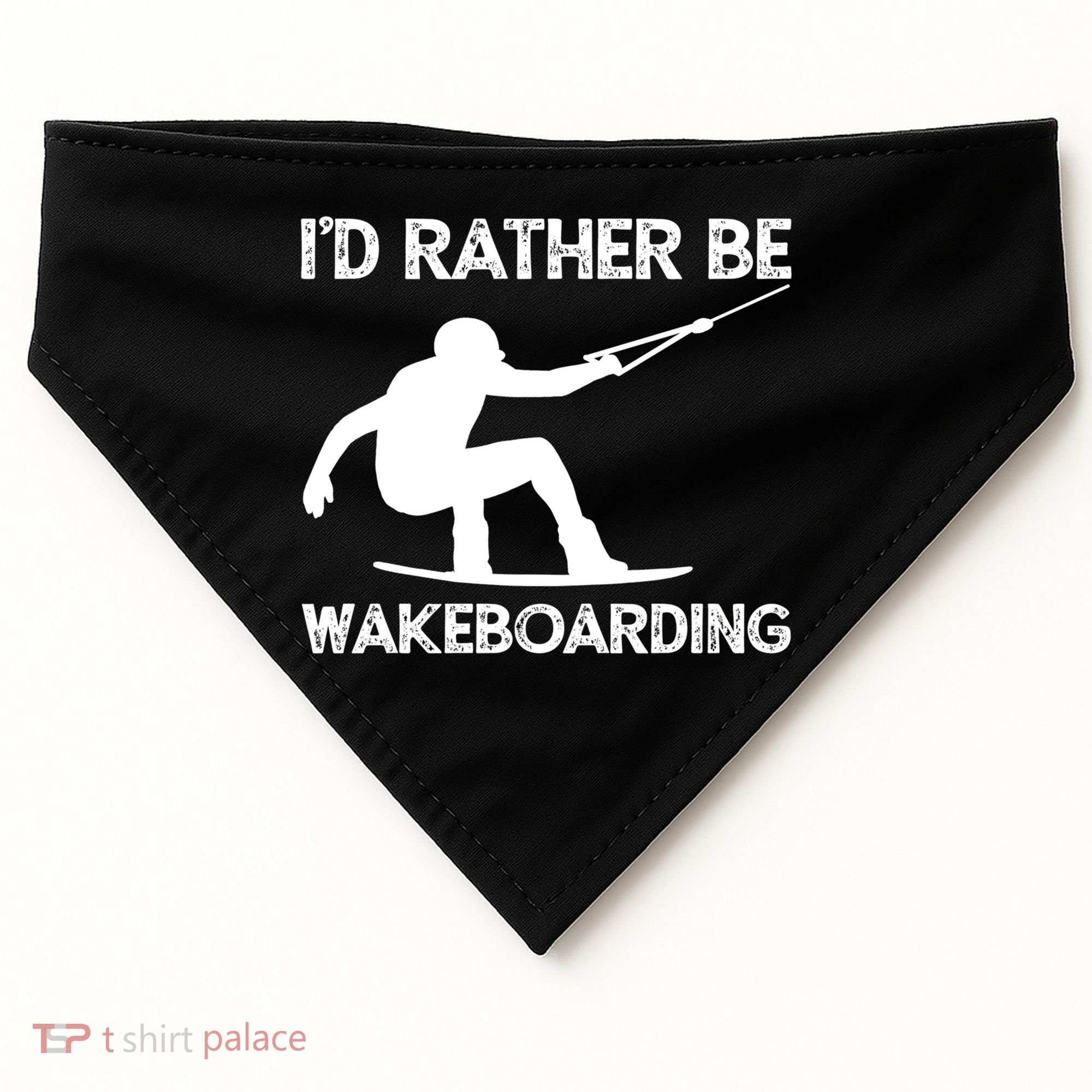 Wakeboarding Wakeboarder Wakeboard Funny Gift USA-Made Doggie Bandana