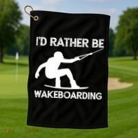 Wakeboarding Wakeboarder Wakeboard Funny Gift Golf Towel thumb 1