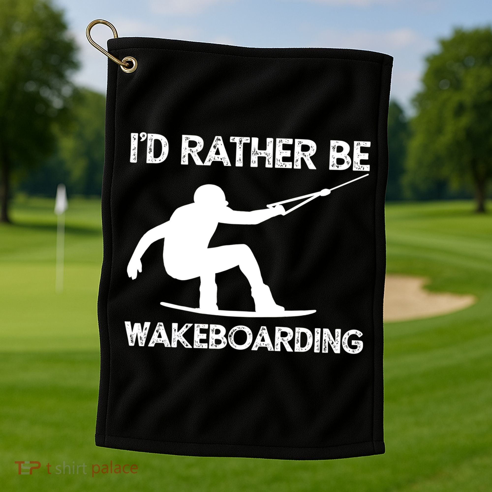 Wakeboarding Wakeboarder Wakeboard Funny Gift Golf Towel