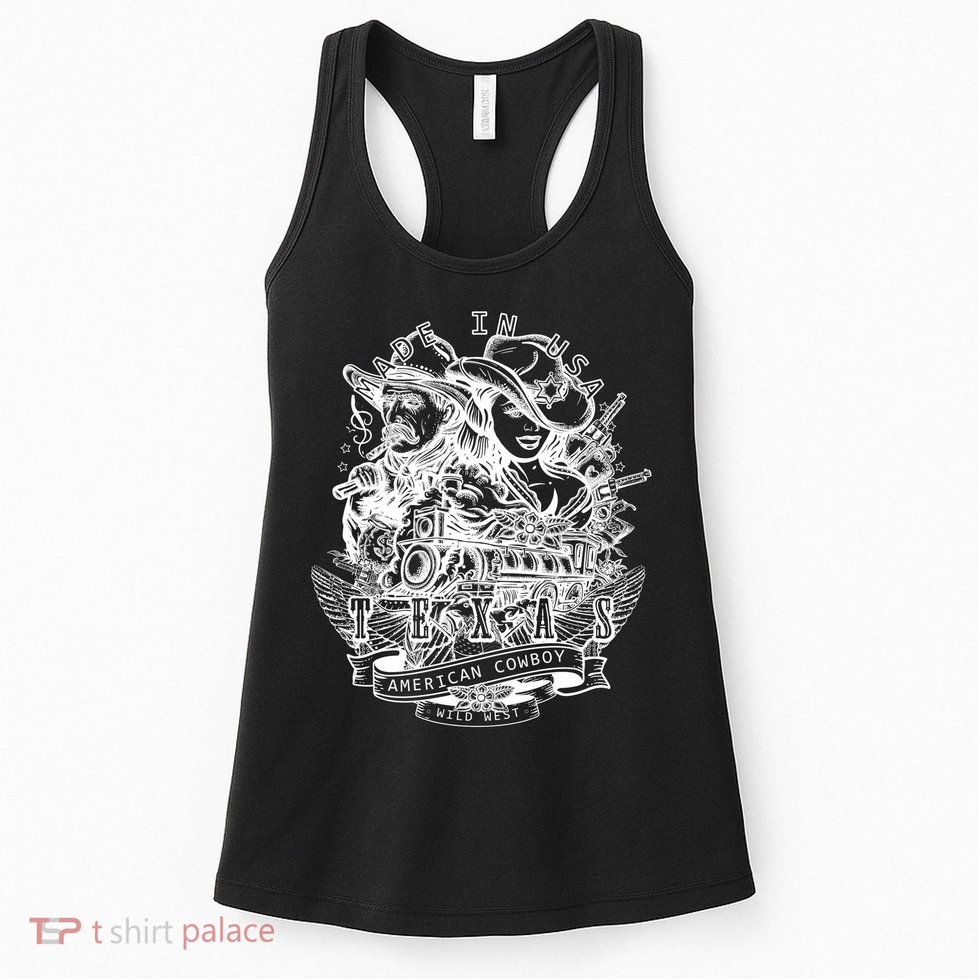 Wild Wild West Texas American Cowboy Women's Tank Top