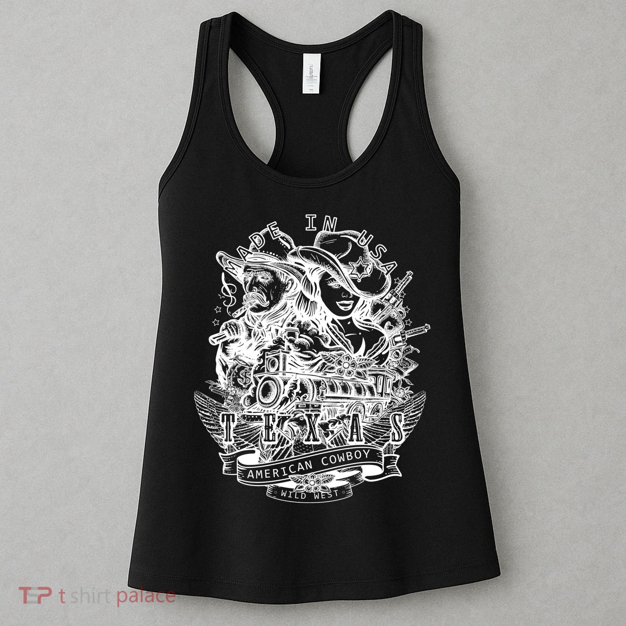Wild Wild West Texas American Cowboy Women's Tank Top