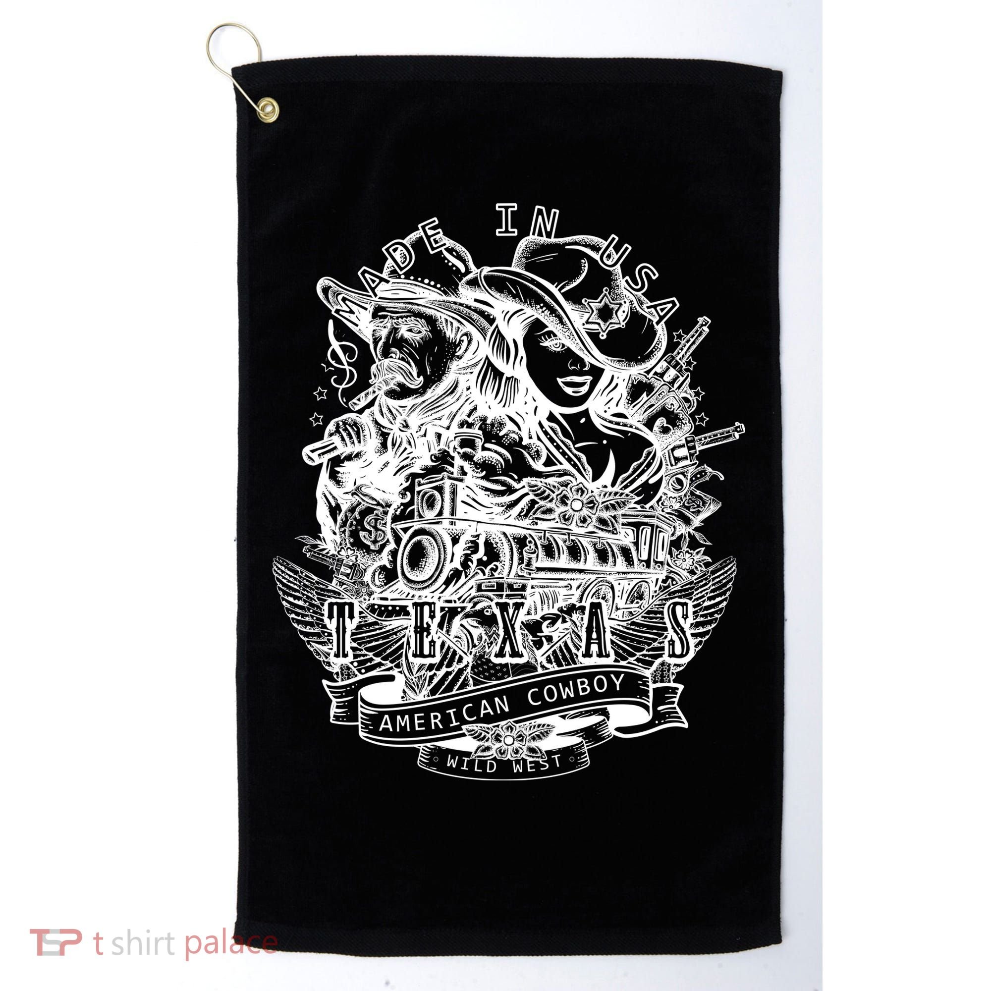Wild Wild West Texas American Cowboy Golf Towel