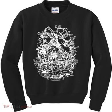 Wild Wild West Texas American Cowboy Kids Sweatshirt