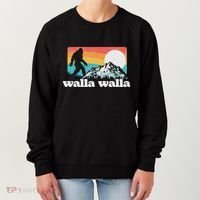 Walla Walla Washington Bigfoot Mountains Retro Distressed Women's Sweatshirt thumb 0