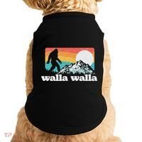 Walla Walla Washington Bigfoot Mountains Retro Distressed Doggie Tank thumb 0
