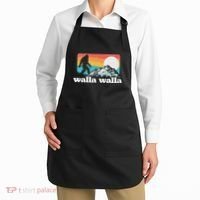 Walla Walla Washington Bigfoot Mountains Retro Distressed Apron thumb 2