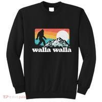 Walla Walla Washington Bigfoot Mountains Retro Distressed Sweatshirt thumb 0