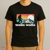 Walla Walla Washington Bigfoot Mountains Retro Distressed T-Shirt thumb 3