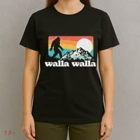 Walla Walla Washington Bigfoot Mountains Retro Distressed T-Shirt thumb 4