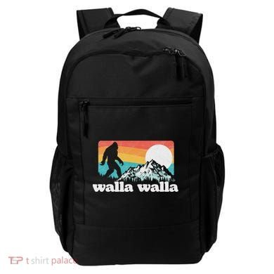 Walla Walla Washington Bigfoot Mountains Retro Distressed Backpack