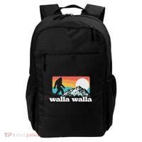 Walla Walla Washington Bigfoot Mountains Retro Distressed Backpack thumb 0